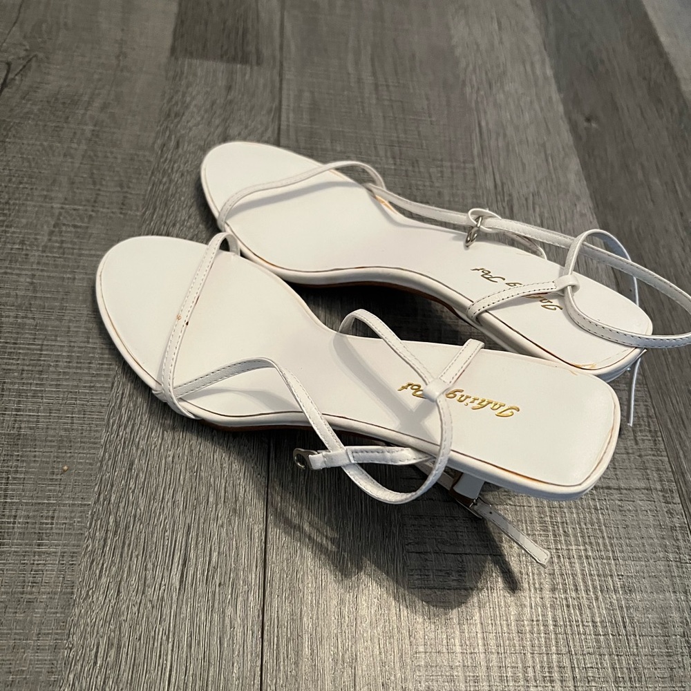 Elegant White Strappy Sandals